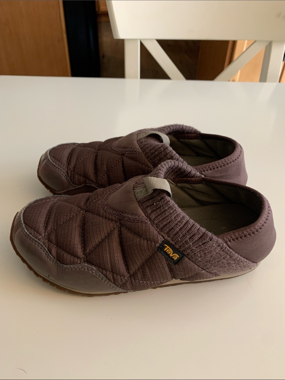 Teva Quilted Slip-On Clogs in Plum